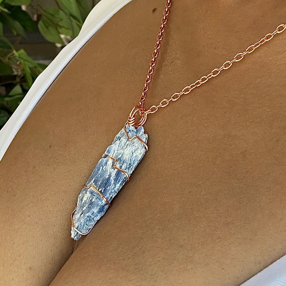 One of a Kind, Blue Kyanite Gemstone Necklace - Picture 6 of 6